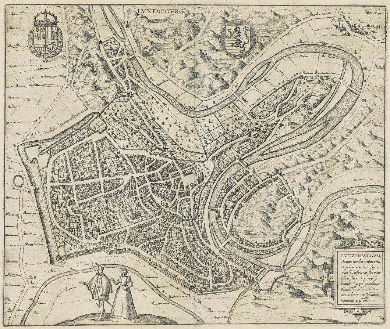 Plan de la Ville de Luxembourg datant de 1581